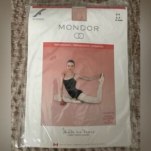 MONDOR BLOCH Size Small 3 Pairs 314 Salmon Dance Tights NWT